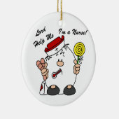 Ornement En Céramique Lord Aidez-moi Je suis infirmière (Droite)