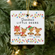 L'ornement de Noël des petits cerfs de grand-mère