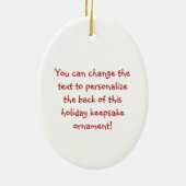 Ornement En Céramique L'ornement de Noël du grand-père (Dos)