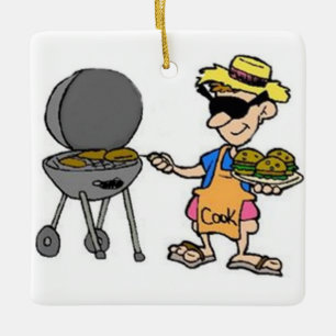 ORNEMENT EN CÉRAMIQUE L'ORNEMENT DE NOËL DU ROI DU BBQ ULTIME