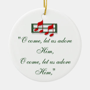 Ornement En Céramique L'ornement "O d'hymne viennent tout le Noël fidèle