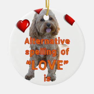 Ornement En Céramique l'orthographe alternative de l'AMOUR est CAVOODLE