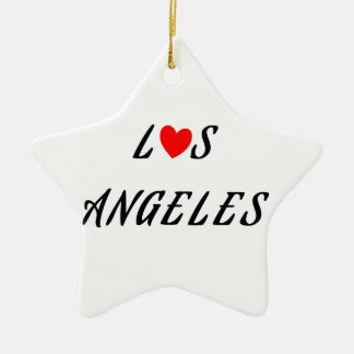 Ornement En Céramique Los Angeles coeur