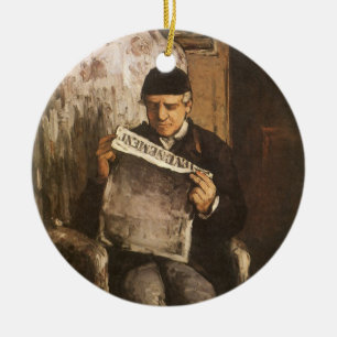 Ornement En Céramique Louis Auguste Cézanne Père de l'artiste lisant