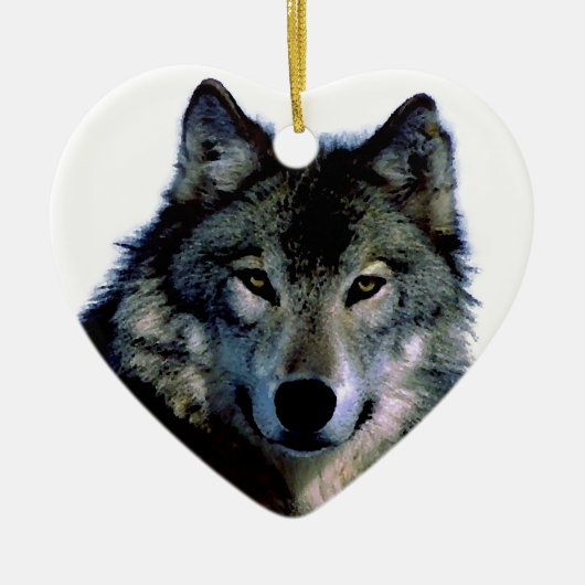 Ornement En Céramique Loup (Devant)