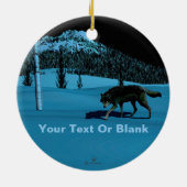 Ornement En Céramique Loup d'hiver - Tapetum Lucidum (Dos)