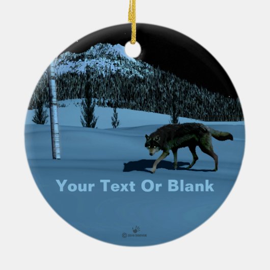 Ornement En Céramique Loup d'hiver - Tapetum Lucidum (Dos)