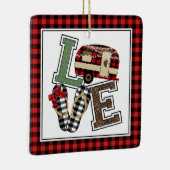 Ornement En Céramique Love Camping Moderne Camper Flip Flops (Droite)