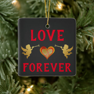 Ornement En Céramique Love Forever Céramique Ornament