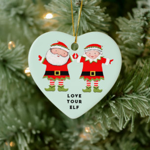 Ornement en céramique Love Your Elf