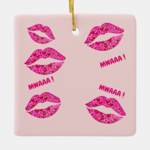 Ornement En Céramique Loving Lips 01 MWAAA!
