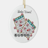 Ornement En Céramique Lucky Winner Bingo Thème Dédication (Droite)
