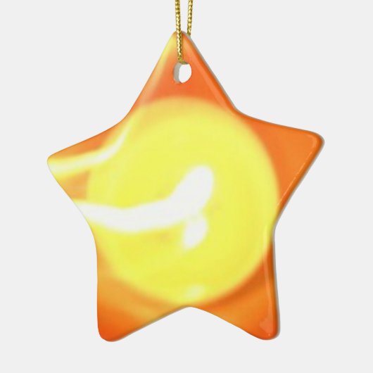 Ornement En Céramique Lumière de flamme jaune orange, Art (Gauche)