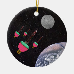 Ornement En Céramique Lumières de bulle dans l'espace