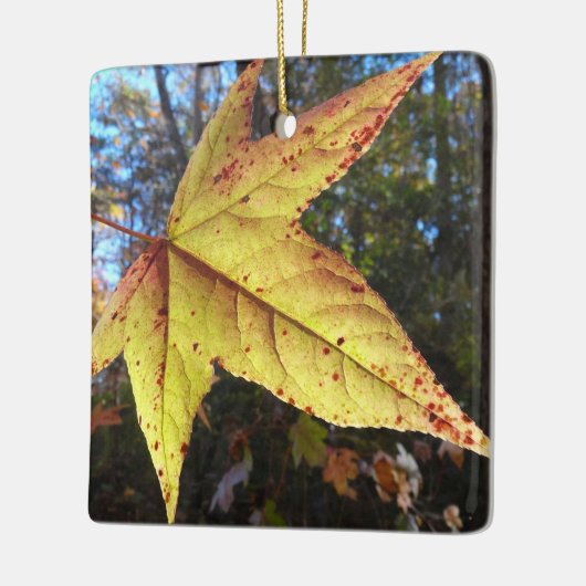 Ornement En Céramique Lumineuse feuille de sucre dans la forêt (Gauche)