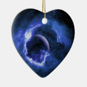 Ornement En Céramique Lune bleue (Droite)