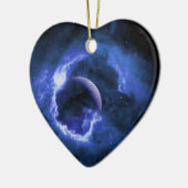 Ornement En Céramique Lune bleue (Gauche)