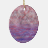 Ornement En Céramique Lune rouge bleu de l'eau (Droite)