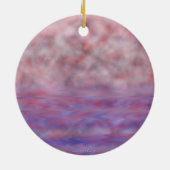 Ornement En Céramique Lune rouge bleu de l'eau (Dos)