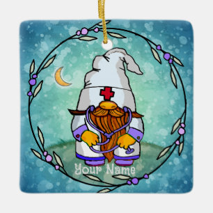 Ornement En Céramique Lutin infirmier masculin