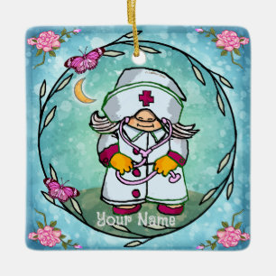 Ornement En Céramique Lutine gnome féminine