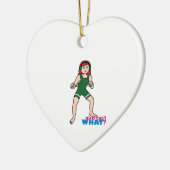 Ornement En Céramique Lutteur - Lumière/Rouge (Gauche)