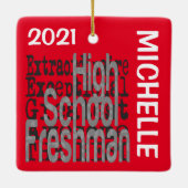 Ornement En Céramique Lycée Freshman Extraordinaire CUSTOM (Dos)