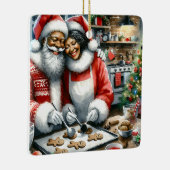 Ornement En Céramique M. et Mme Clause Joli Noël Personnalisé (Droite)