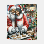Ornement En Céramique M. et Mme Clause Joli Noël Personnalisé (Gauche)
