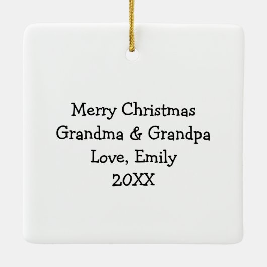 Ornement En Céramique M. et Mme Clause Joli Noël Personnalisé (Dos)