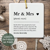 Ornement En Céramique M. et Mme Newlysée Mariage photo cadeau Keepsaké