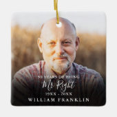 Ornement En Céramique M. Et Mme Right Fun 2 Anniversaire Photo (Devant)