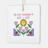 Ornement En Céramique Ma Langue D'Amour Est Douce - Coudre (Gauche)
