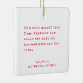 Ornement En Céramique Machine à écrire de Noël minimale | Texte personna (Droite)