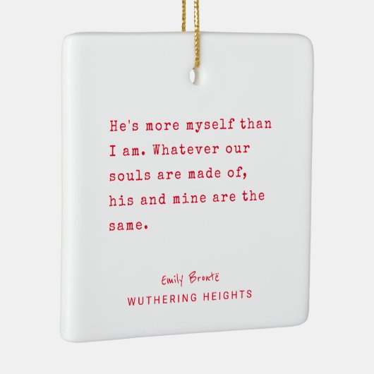 Ornement En Céramique Machine à écrire de Noël minimale | Texte personna (Droite)