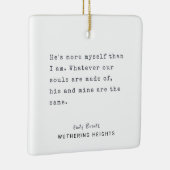 Ornement En Céramique Machine à écrire de Noël minimale | Texte personna (Droite)