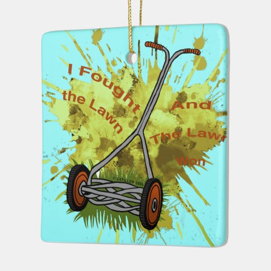 Ornement En Céramique Machine à gazon (Gauche)