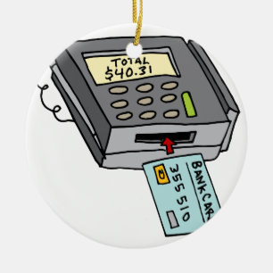 Ornement En Céramique Machine de carte de crédit de puce de sécurité