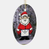 Ornement En Céramique Maçon Père Noël dans la neige (Droite)