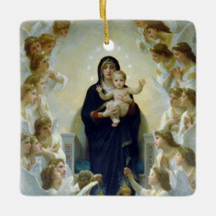 Ornement En Céramique Madonna + Angels, Bouguereau