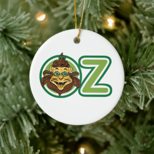 Ornement En Céramique Magicien d'Oz vintage, Lion dans la lettre O