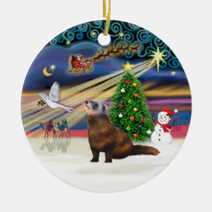 Ornement En Céramique Magie de Noël - Furet 1