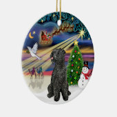 Ornement En Céramique Magie de Noël - Kerry Blue Terrier (Droite)