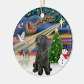 Ornement En Céramique Magie de Noël - Kerry Blue Terrier (Gauche)