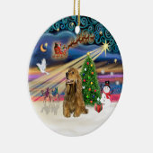 Ornement En Céramique Magie de Noël - Miel Brown Cocker Spaniel (Droite)