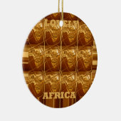 Ornement En Céramique Magnifique carte africaine Imprimer Design doré (Droite)