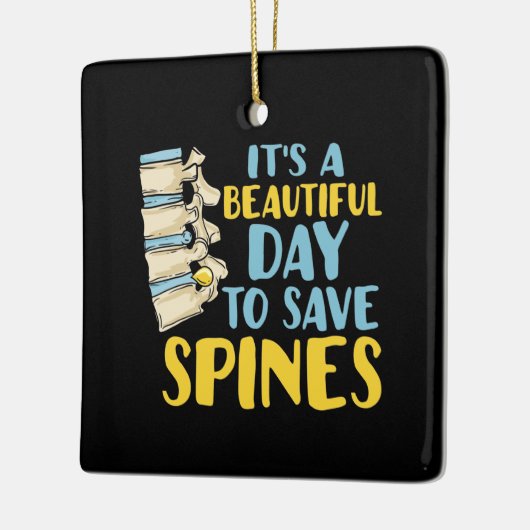 Ornement En Céramique Magnifique journée de chiropraticien pour sauver l (Gauche)