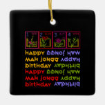 Ornement En Céramique Mah Jongg Seasons Birthday<br><div class="desc">Surprise your friends with this lively Mah Jongg birthday design. Available on cards,  magnets,  buttons and more.</div>