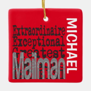 Ornement en céramique Mailman Extraordinaire CUSTO