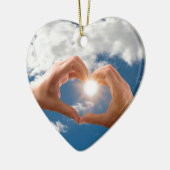 Ornement En Céramique Mains d'amour (Gauche)